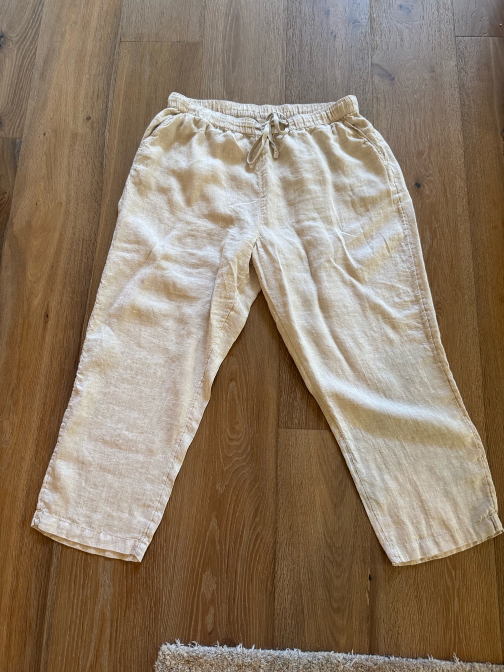 Carlson Linen Pants with Drawstring Waist and Pockets, XXL